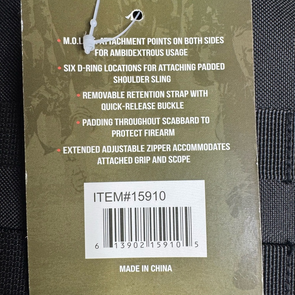 Rothco Black Tactical Molle Rifle Scabbard - Picture 5 of 5